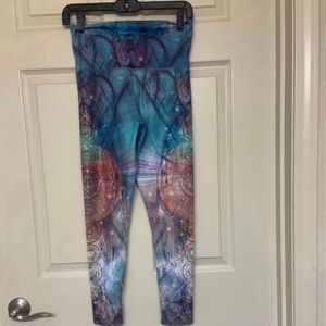 Chakra leggings with rose gold detail